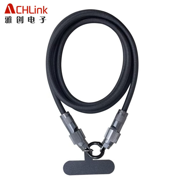 越南/國內工廠掛繩充電線斜挎安卓蘋果16快充數據線個性手腕防摔掛脖充電線防丟掛件